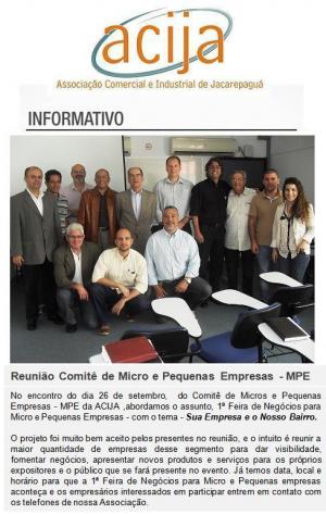 Reunião do Comitê de Micro e Pequenas Empresas  