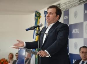 Presidente da Câmara dos Deputados é recebido por empresários. 
