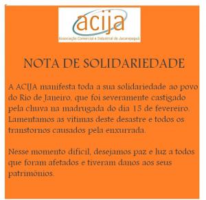 Nota de Solidariedade. 