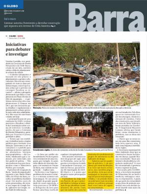 CitaÃ§Ã£o da ACIJA no Globo Barra de 27/10/2016. 