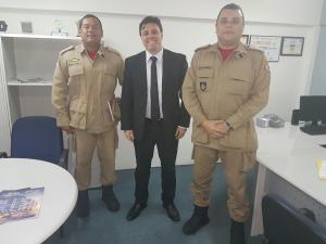Presidente da ACIJA recebe a visita do novo Comandante do 12Âº GBM. 