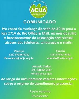 Comunicado Nova Sede Acija 