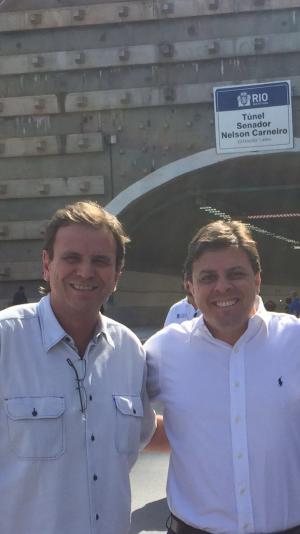 Presidente da ACIJA compareceu Ã  inauguraÃ§Ã£o da Transolimpica a convite do Prefeito Eduardo Paes. 