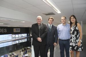 Presidente da Acija, Edison Parente Neto, visita sede do BRT, na Barra da Tijuca. 