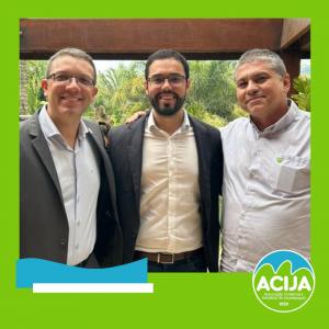 O Presidente da ACIJA Paulo Valente participou do encontro da AECG com o Vereador Pedro Duarte. 