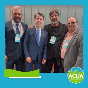 Os Diretores da ACIJA Claudio Parente e Robert Barboza, participaram da posse do Presidente do Conselho Deliberativo Estadual do Sebrae Rio Robson Carneiro. 