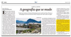  ACIJA no caderno Rio do Jornal O Globo sobre a proposta de divisÃ£o dos bairros da Zona Oeste. 