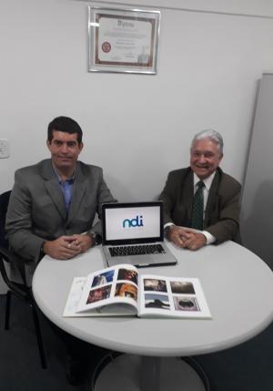 Presidente da ACIJA recebe o Diretor da Empresa NDI NÃºcleo da Ideia. 