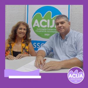 Presidente da ACIJA Paulo Valente passa a presidência interinamente durante o mês da mulher para Diretora Vera Baldner. 