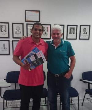 Presidente da empresa C W Lewis Vigilância e Segurança visita ACIJA. 