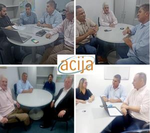 Vice-presidente da ACIJA participa de reuniões com associados para discutir soluções para problemas que afetam o empresariado local. 