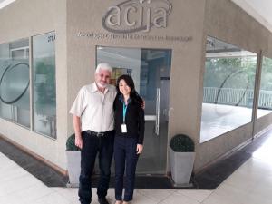 Diretor SecretÃ¡rio da ACIJA recebeu a representante da PrimaVida. 