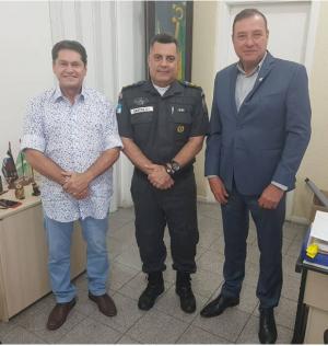 O Presidente da ACIJA é recebido pelo novo Comandante do 18° BPM. 