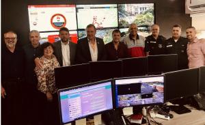 Presidente da Acija e Órgãos de Segurança Pública visitam Central de Monitoramento. 