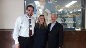 O presidente da ACIJA visita a unidade da Freguesia, do Centro Educacional Santa Mônica. 