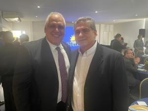O Presidente da ACIJA, Paulo Valente, e o Vice-Presidente, Eduardo Machado, participaram do almoço promovido pela Associação Comercial do Rio de Janeiro (ACRJ). 
