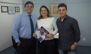 A Presidente da APAS, visita a ACIJA para tratar da divulgaÃ§Ã£o de novo projeto. 
