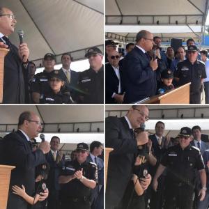 Governador Wilson  Witzel entrega 50 motocicletas doadas pela Multiplan, que servirão ao 31° BPM dentre outros. 