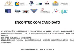 Encontro com Candidato - Dia 27 de Outubro. 