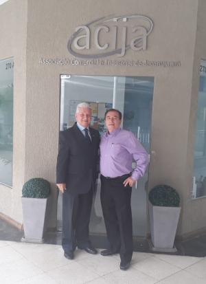 Encontro do Presidente da ACIJA com o EmpresÃ¡rio Sr. Wilson  Falleiro. 